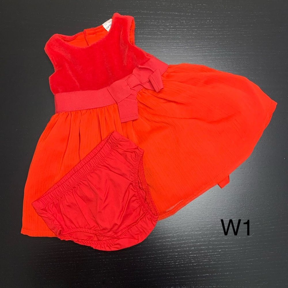 Carter's 3m Red Formal Baby Girl Dress